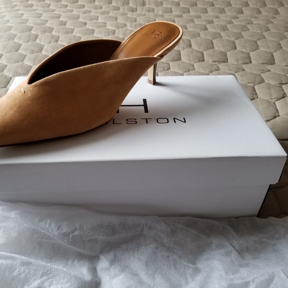 Halston fine suede mules - Picture 2 of 7